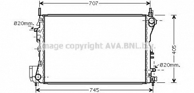AVA QUALITY COOLING ol2395 -  Радиатор, охлаждение двигателя